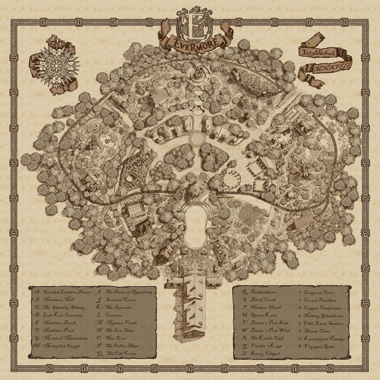 Park Map of Evermore